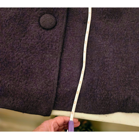 Vintage Sandro Wool Dark Grey Swing Jacket XL - Picture 15 of 16